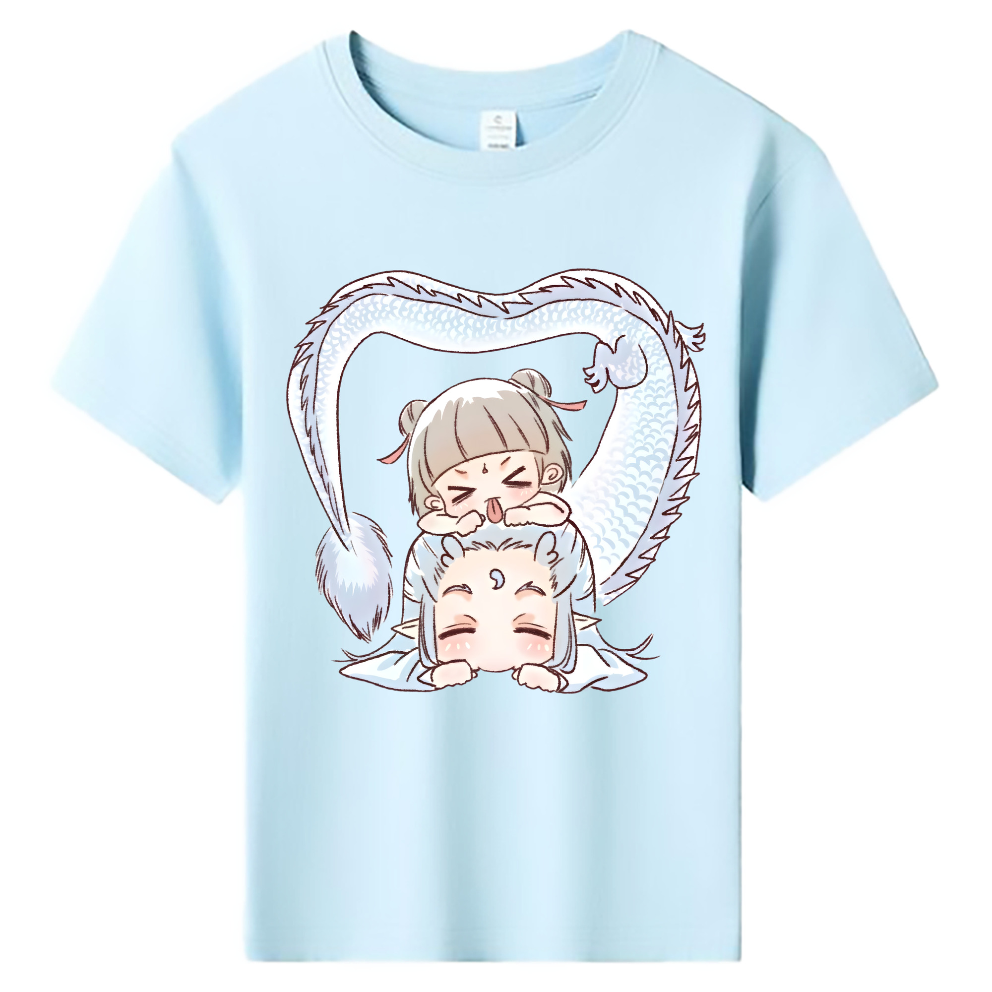 （画像用） Ne Zha 2 ナタ 魔童の大暴れ 綿100％キッズTシャツ（フロントプリント）